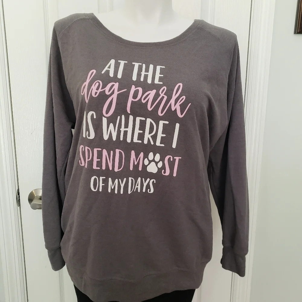 Instant Message Grey Graphic Dog Sweater - Picture 2 of 14